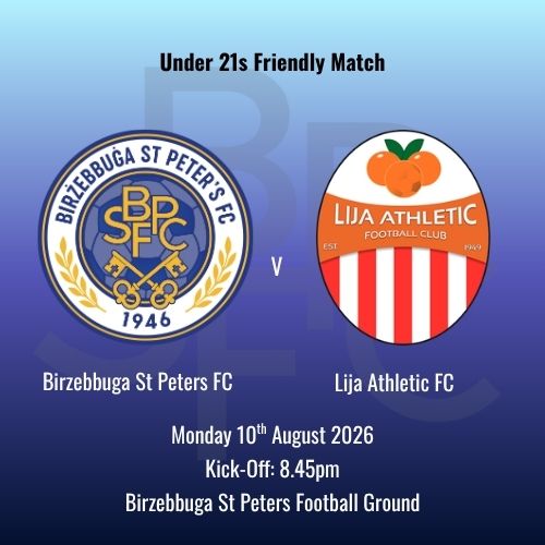 Match Ticket: Youth Team Pre-Season Series  versus Lija Athletic FC